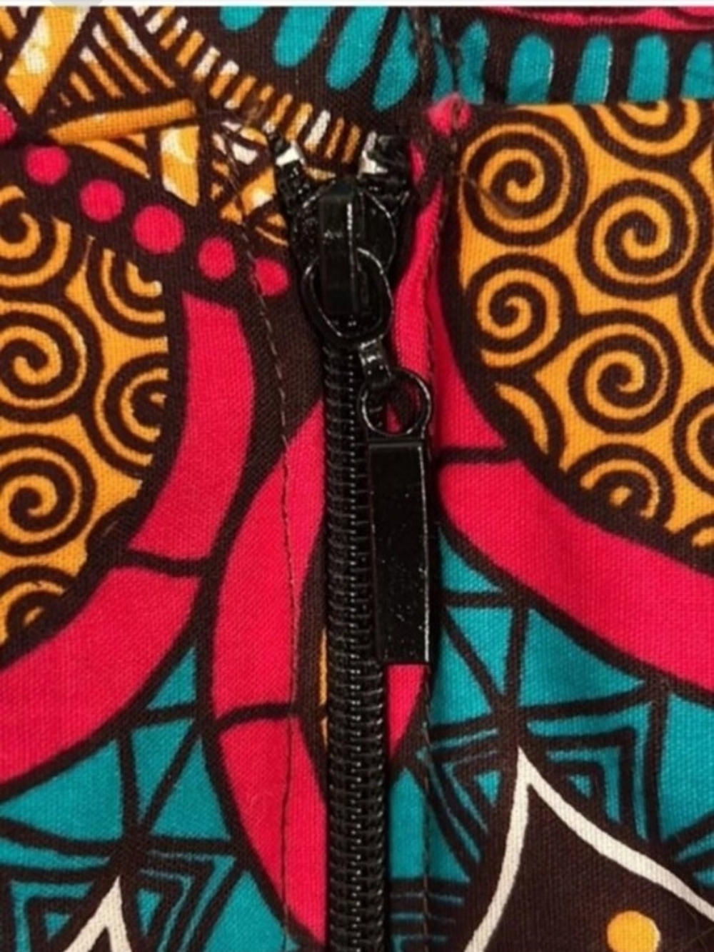 One-Shoulder Ruffle Crop Top in Multicolor Print - Picture 5 of 5